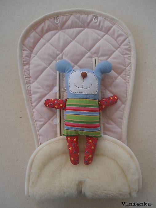 Detský textil - MERINO podložka do kočíka BUGABOO Bee / Buffalo/ Cameleon/ Donkey/ Joolz 100% WOOL Seat Liner Soft pink pastelová jemne ružová - 9504154_