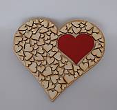 Tabuľky - Drevené srdce (srdiečko na zavesenie) - 9503559_