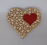 Tabuľky - Drevené srdce (srdiečko na zavesenie) - 9503560_
