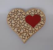 Tabuľky - Drevené srdce (srdiečko na zavesenie) - 9503561_