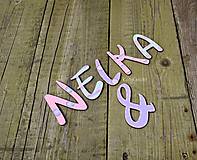 Tabuľky - 6,5cm písmenká pre Nelku - 9507715_