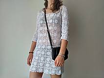 Šaty - Háčkované biele mini šaty - 9511107_