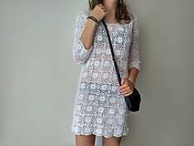 Šaty - Háčkované biele mini šaty - 9511108_