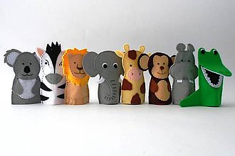 Hračky - Bábky na prsty: Zvieratá zo ZOO - 9512896_