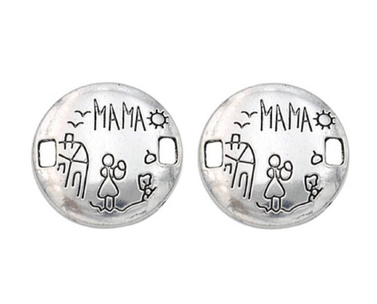 CO104 Konektor strieborný mama 2,2 cm