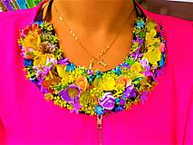 Sady šperkov - Kvetinový set - náhrdelník a náramok - 9517022_