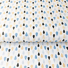 Textil - dažďové kvapky; 100 % bavlna Francúzsko, šírka 160 cm, cena za 0,5 m - 9519506_