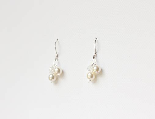  - Náušnice s perlami a zirkónmi svadobné - 9519496_