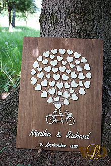Obrazy - Svadobný bike - svadobný strom 50 ľudí - 9526975_
