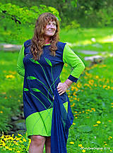 Šaty - Dámske šaty midi, šité, maľované TULIPÁNKY - 9525288_