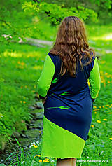 Šaty - Dámske šaty midi, šité, maľované TULIPÁNKY - 9525289_
