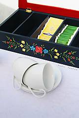 Úložné priestory & Organizácia - Ručne maľovaná krabica na čaj Anna Hindeloopen - 9524701_