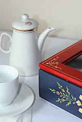 Úložné priestory & Organizácia - Ručne maľovaná krabica na čaj Anna Hindeloopen - 9524706_
