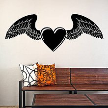 Dekorácie - Srdce s krídlami - 9524918_