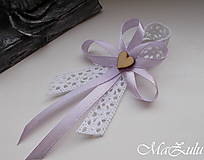 Svadobné pierka - svadobné pierko Vintage stredné fialové - 9528076_