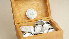 Darčeky pre svadobčanov - Svadobný odznak, svadobná brošňa, button - 9529565_