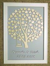 Dekorácie - svadobná kniha hostí/drevený strom 14 - 9530050_