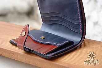 Peňaženky - Kožená peňaženka aj na veľké doklady V.a (Lakovaná koža) - 9534222_