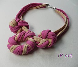 Náhrdelníky - Růžové uzlíky - náhrdelník - 9532688_