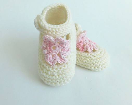  - Biele topánočky Baby Merino - 9536754_