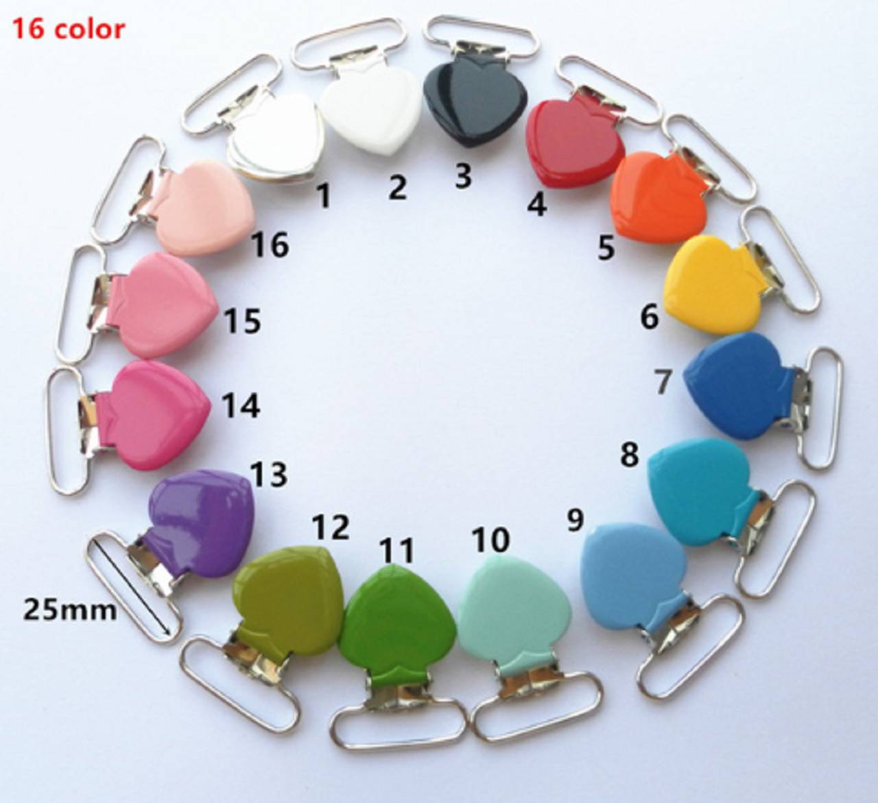 Klip kovový SRDIEČKO 2,5 cm