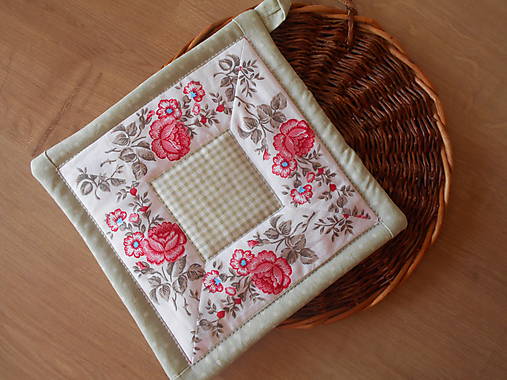 Úžitkový textil - Babičkine chňapky väčšie kvety - 9538853_