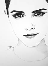 Kresby - Kresba - Minimalizmus - Portrét Emma Watson - 9541337_