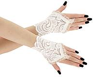 Rukavice - Dámské ivory čipkové rukavice pre nevestu 05P2 - 9543354_