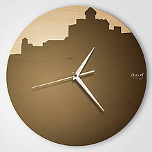 Hodiny - Trencin Castle - plywood clocks - 9544348_