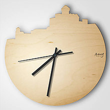 Hodiny - Trencin Castle - plywood cut out clocks - 9544419_