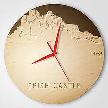 Hodiny - Spish Castle - plywood clocks (preglejkové hodiny) - 9545143_