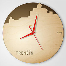 Hodiny - Trencin Castle - plywood reversed clocks - 9545248_