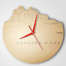 Hodiny - SPIŠSKÝ HRAD - plywood cut out clocks - 9545293_