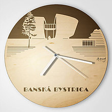 Hodiny - Pamätník SNP, Banská Bystrica - plywood reversed clocks - 9545314_
