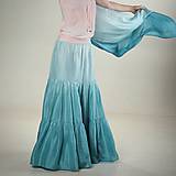 Sukne - Mořský vánek...dlouhá hedvábná sukně - 9544251_