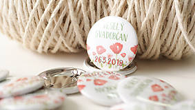 Darčeky pre svadobčanov - Svadobný odznak, svadobná brošňa, button - 9547187_