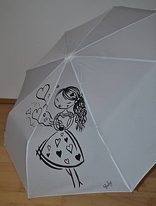 Iné doplnky - ručne maľovaný dáždnik dievča - 9548585_