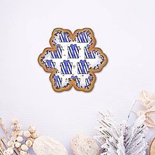 Dekorácie - Vianočné grafické perníky so vzorom - snehové vločky (darček 1) - 9551046_