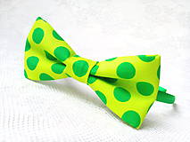 Ozdoby do vlasov - Pin Up headband (neon green/green polka dots) - 9552835_