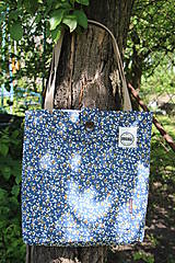 Nákupné tašky - Taška- Kytičky na modré - 9553703_