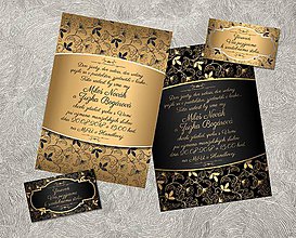 Papiernictvo - luxusné svadobné oznámenie, pozvánka - 9556632_