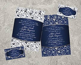 Papiernictvo - luxusné svadobné oznámenie, pozvánka - 9556759_