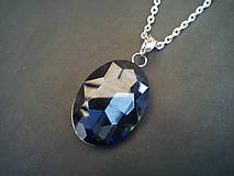 Náhrdelníky - Náhrdelník - Crystal modrý/rhódiované striebro-zľava 30% - 9555737_