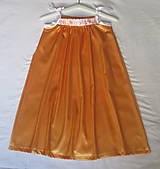 Detské oblečenie - oranžovo medené slávnostné dievčenské šaty veľkosť 140 - 9556834_
