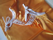 Detské oblečenie - oranžovo medené slávnostné dievčenské šaty veľkosť 140 - 9556835_