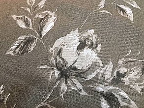 Úžitkový textil - kvety na šedej - vankúš - 9555775_