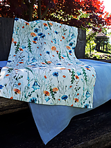 Úžitkový textil - Ľanová štóla Bloosoming Flowers (130x40 cm) - 9557099_