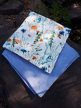 Úžitkový textil - Ľanová štóla Bloosoming Flowers (130x40 cm) - 9557103_
