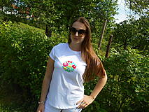 Topy, tričká, tielka - spring in slovak garden-color Tshirt II - 9559727_
