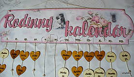 Dekorácie - rodinný kalendár Vintage - 9557979_